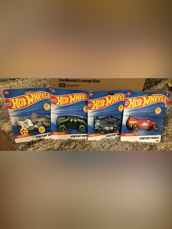RMS Other - Hot Wheels Stretchy Vehicle Assortment - Multi-Color Pack Complete Set of 4